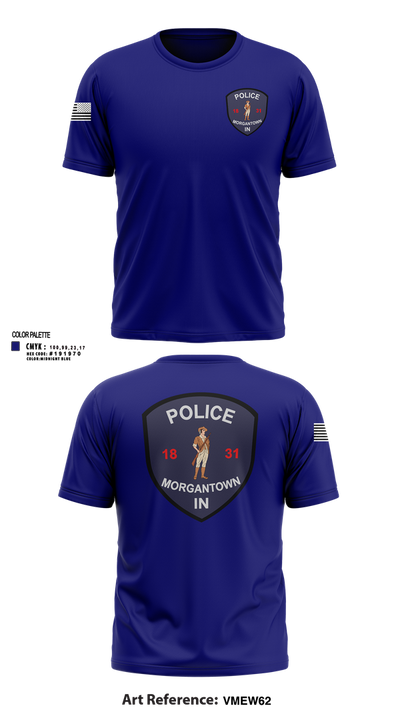 Morgantown Police Department 83325246 Short Sleeve Performance Shirt - 101