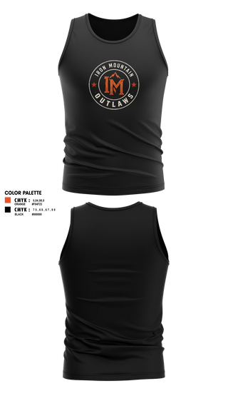 Tank Top, Iron mountain outlaws, Wrestling, Teamtime, Team time, sublimation, custom sports apparel, team uniforms, spirit wear, spiritwear, sports uniforms, custom shirts, team store, custom team store, fundraiser sports, apparel fundraiser