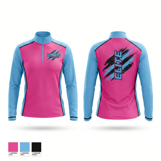 Quarter Zip Jacket, Bombers Elite, Softball, Teamtime, Team time, sublimation, custom sports apparel, team uniforms, spirit wear, spiritwear, sports uniforms, custom shirts, team store, custom team store, fundraiser sports, apparel fundraiser