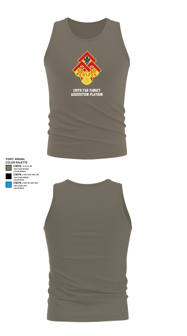 Tank Top, 130th FAB Target Acquisition Platoon, , Teamtime, Team time, sublimation, custom sports apparel, team uniforms, spirit wear, spiritwear, sports uniforms, custom shirts, team store, custom team store, fundraiser sports, apparel fundraiser