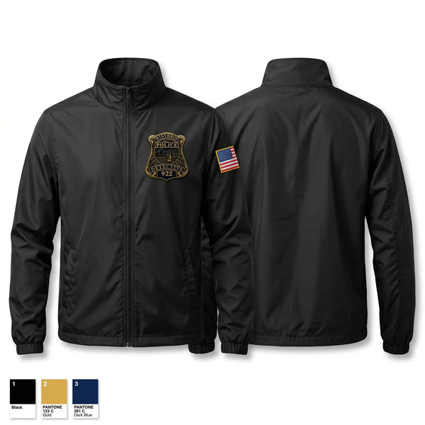 Windbreaker, Winthrop Police Detectives, Police, Teamtime, Team time, sublimation, custom sports apparel, team uniforms, spirit wear, spiritwear, sports uniforms, custom shirts, team store, custom team store, fundraiser sports, apparel fundraiser