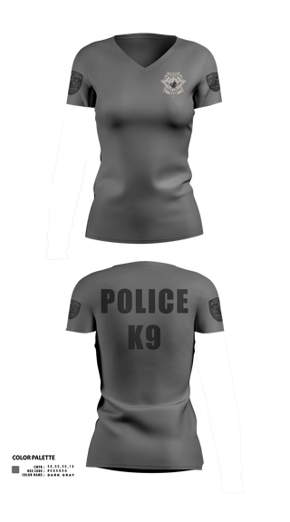 Womens Short Sleeve Vneck Shirt, K9, Police, Teamtime, Team time, sublimation, custom sports apparel, team uniforms, spirit wear, spiritwear, sports uniforms, custom shirts, team store, custom team store, fundraiser sports, apparel fundraiser