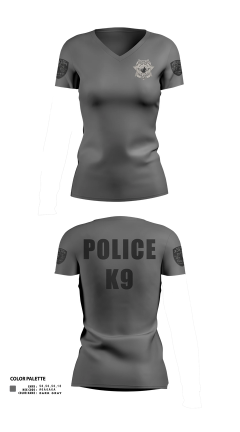 Womens Short Sleeve Vneck Shirt, K9, Police, Teamtime, Team time, sublimation, custom sports apparel, team uniforms, spirit wear, spiritwear, sports uniforms, custom shirts, team store, custom team store, fundraiser sports, apparel fundraiser