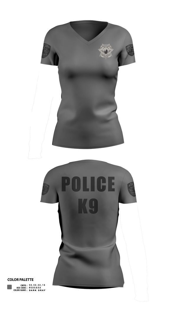 Womens Short Sleeve Vneck Shirt, K9, Police, Teamtime, Team time, sublimation, custom sports apparel, team uniforms, spirit wear, spiritwear, sports uniforms, custom shirts, team store, custom team store, fundraiser sports, apparel fundraiser