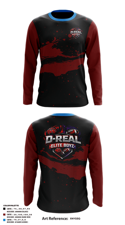 D-real elite boyz 47606971 Long Sleeve Performance Shirt 1