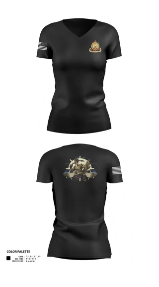 Womens Short Sleeve Vneck Shirt, 126th PLS Co, , Teamtime, Team time, sublimation, custom sports apparel, team uniforms, spirit wear, spiritwear, sports uniforms, custom shirts, team store, custom team store, fundraiser sports, apparel fundraiser