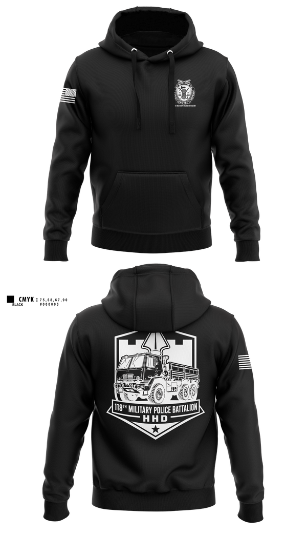Hoodie, 118th Military Police Battalion, National Guard, Teamtime, Team time, sublimation, custom sports apparel, team uniforms, spirit wear, spiritwear, sports uniforms, custom shirts, team store, custom team store, fundraiser sports, apparel fundraiser