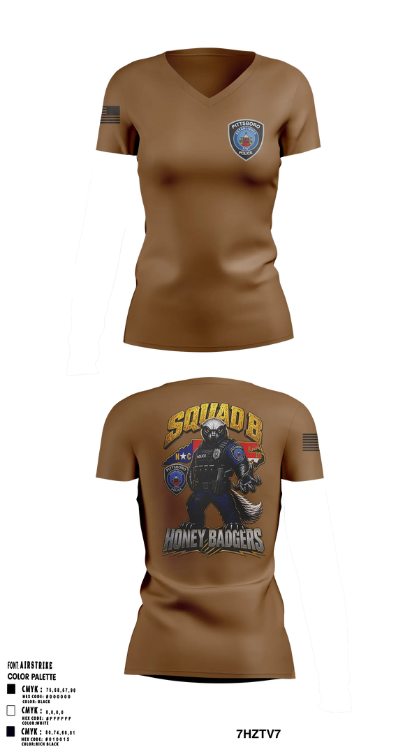 Womens Short Sleeve Vneck Shirt, B Squad, Police, Teamtime, Team time, sublimation, custom sports apparel, team uniforms, spirit wear, spiritwear, sports uniforms, custom shirts, team store, custom team store, fundraiser sports, apparel fundraiser