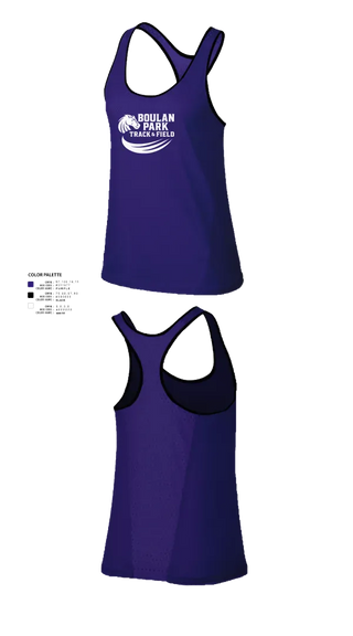 Womens Track Singlet, Boulan Park Broncos, Track & Field, Teamtime, Team time, sublimation, custom sports apparel, team uniforms, spirit wear, spiritwear, sports uniforms, custom shirts, team store, custom team store, fundraiser sports, apparel fundraiser