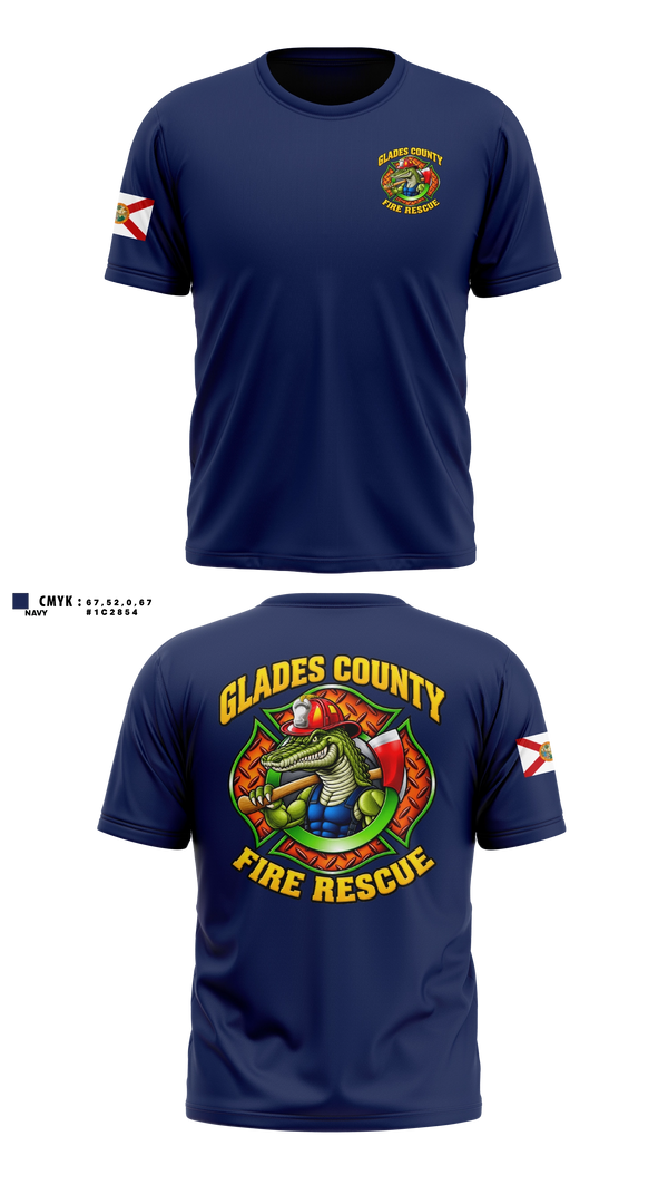 Old School Cotton Feel Shirt, Glades County Fire Rescue, Fire Department, Teamtime, Team time, sublimation, custom sports apparel, team uniforms, spirit wear, spiritwear, sports uniforms, custom shirts, team store, custom team store, fundraiser sports, apparel fundraiser
