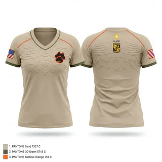 Womens Short Sleeve Vneck Shirt, MMI ROTC, Army, Teamtime, Team time, sublimation, custom sports apparel, team uniforms, spirit wear, spiritwear, sports uniforms, custom shirts, team store, custom team store, fundraiser sports, apparel fundraiser