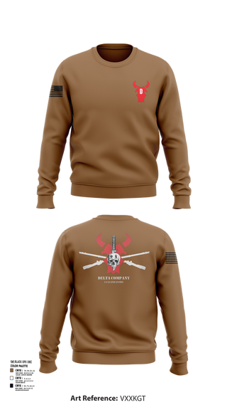 Crew Neck Sweatshirt, D Co 1-133 IN, , Teamtime, Team time, sublimation, custom sports apparel, team uniforms, spirit wear, spiritwear, sports uniforms, custom shirts, team store, custom team store, fundraiser sports, apparel fundraiser