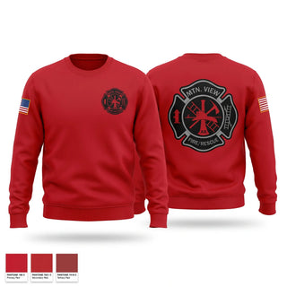 Crew Neck Sweatshirt, Mountain View Fire Department, Fire Department, Teamtime, Team time, sublimation, custom sports apparel, team uniforms, spirit wear, spiritwear, sports uniforms, custom shirts, team store, custom team store, fundraiser sports, apparel fundraiser