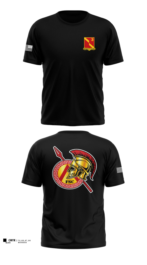 Old School Cotton Shirt, 135th FSC, Army, Teamtime, Team time, sublimation, custom sports apparel, team uniforms, spirit wear, spiritwear, sports uniforms, custom shirts, team store, custom team store, fundraiser sports, apparel fundraiser