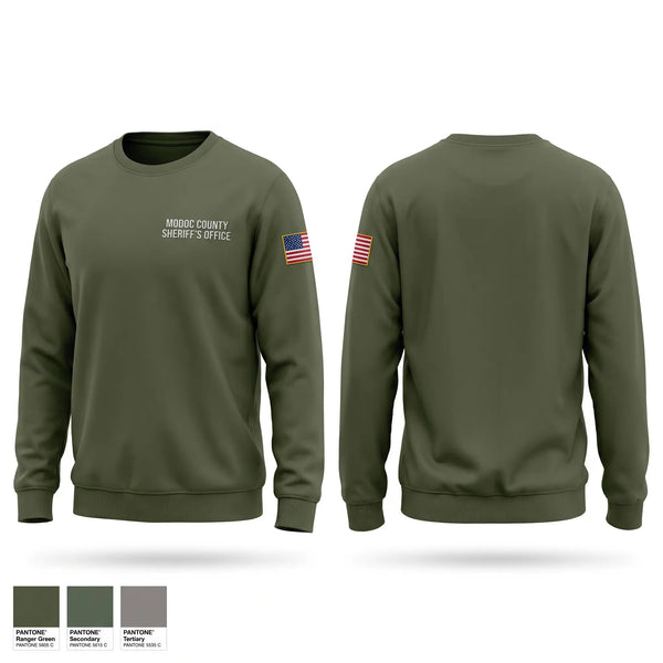 Crew Neck Sweatshirt, Modoc County Sheriff’s Office, Police, Teamtime, Team time, sublimation, custom sports apparel, team uniforms, spirit wear, spiritwear, sports uniforms, custom shirts, team store, custom team store, fundraiser sports, apparel fundraiser