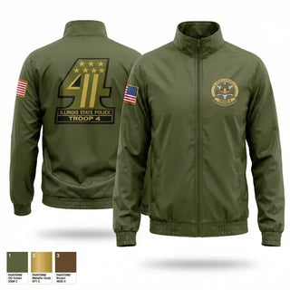 Windbreaker, Troop 4 Illinois State Police, Police, Teamtime, Team time, sublimation, custom sports apparel, team uniforms, spirit wear, spiritwear, sports uniforms, custom shirts, team store, custom team store, fundraiser sports, apparel fundraiser