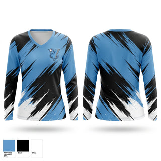Womens Long Sleeve Vneck Shirt, Vipers, Baseball, Teamtime, Team time, sublimation, custom sports apparel, team uniforms, spirit wear, spiritwear, sports uniforms, custom shirts, team store, custom team store, fundraiser sports, apparel fundraiser