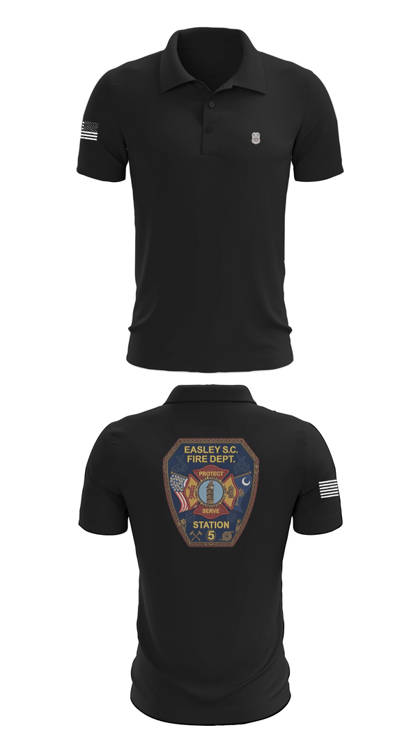 Short Sleeve Performance Polo, Easley Fire Department, Fire Department, Teamtime, Team time, sublimation, custom sports apparel, team uniforms, spirit wear, spiritwear, sports uniforms, custom shirts, team store, custom team store, fundraiser sports, apparel fundraiser