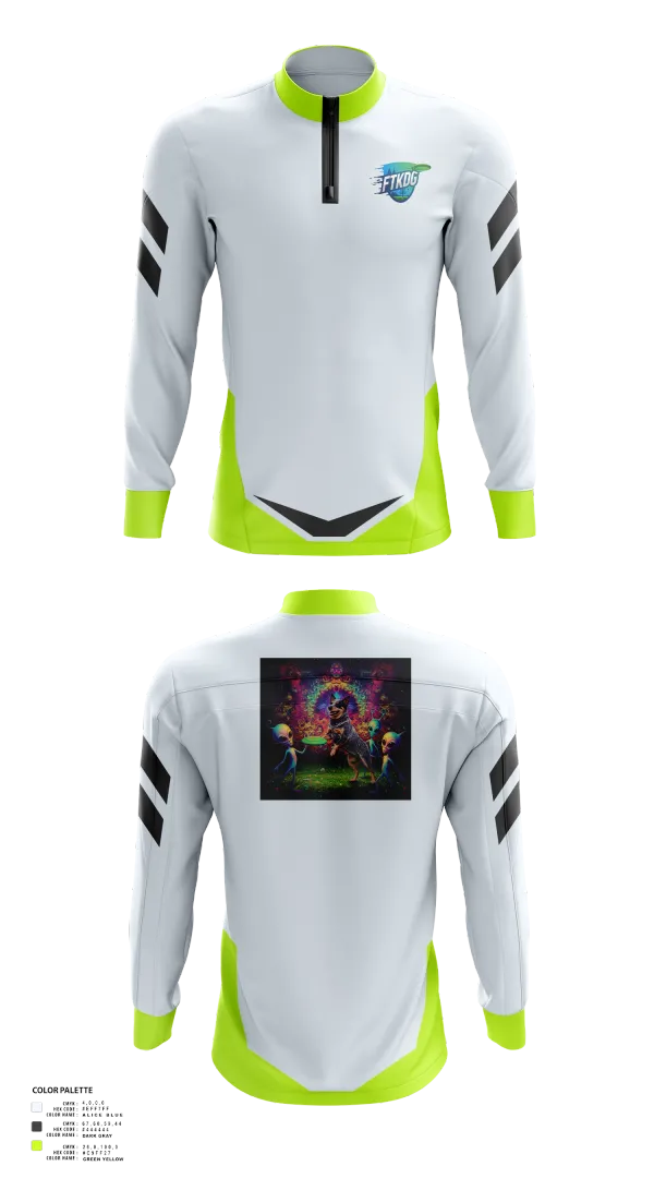 Quarter Zip Jacket, FTKDG, Golf, Teamtime, Team time, sublimation, custom sports apparel, team uniforms, spirit wear, spiritwear, sports uniforms, custom shirts, team store, custom team store, fundraiser sports, apparel fundraiser