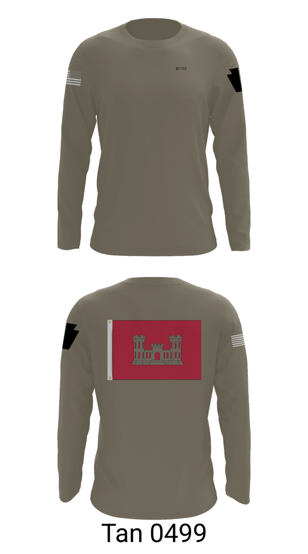 Long Sleeve Performance Shirt, B 103 EN BN, National Guard, Teamtime, Team time, sublimation, custom sports apparel, team uniforms, spirit wear, spiritwear, sports uniforms, custom shirts, team store, custom team store, fundraiser sports, apparel fundraiser