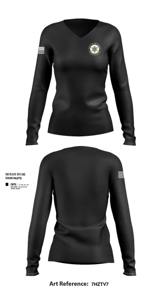 Womens Long Sleeve Vneck Shirt, RENSSELAER COUNTY SHERIFF'S OFFICE, Police, Teamtime, Team time, sublimation, custom sports apparel, team uniforms, spirit wear, spiritwear, sports uniforms, custom shirts, team store, custom team store, fundraiser sports, apparel fundraiser