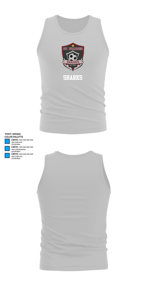 Tank Top, Sharks, Men's Soccer, Teamtime, Team time, sublimation, custom sports apparel, team uniforms, spirit wear, spiritwear, sports uniforms, custom shirts, team store, custom team store, fundraiser sports, apparel fundraiser