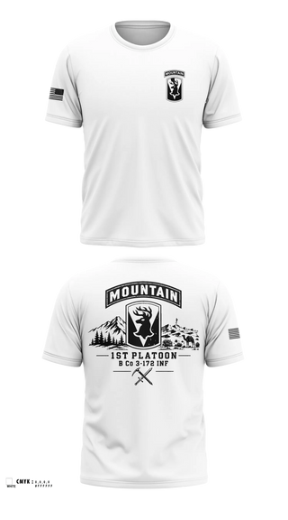 Old School Cotton Shirt, B CO 3/172 1st PLT, Army, Teamtime, Team time, sublimation, custom sports apparel, team uniforms, spirit wear, spiritwear, sports uniforms, custom shirts, team store, custom team store, fundraiser sports, apparel fundraiser