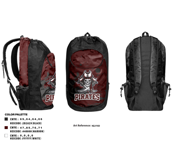 Gear Bag, PIRATES, , Teamtime, Team time, sublimation, custom sports apparel, team uniforms, spirit wear, spiritwear, sports uniforms, custom shirts, team store, custom team store, fundraiser sports, apparel fundraiser