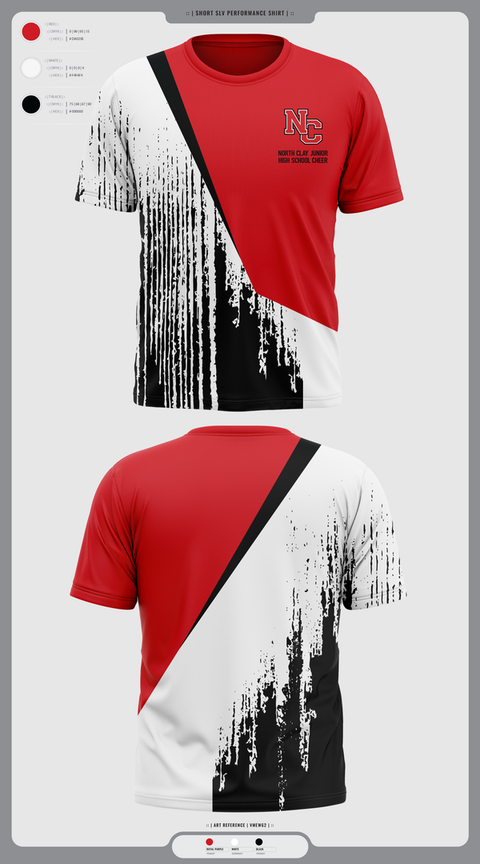 Old School Cotton Feel Shirt, North Clay Junior High School Cheer, Cheer, Teamtime, Team time, sublimation, custom sports apparel, team uniforms, spirit wear, spiritwear, sports uniforms, custom shirts, team store, custom team store, fundraiser sports, apparel fundraiser
