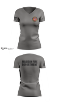 Madison Fire Department Women's Short Sleeve V-neck Shirt - 6