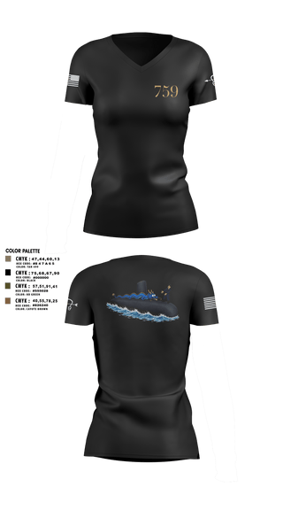 Womens Short Sleeve Vneck Shirt, USS Jefferson City, Navy, Teamtime, Team time, sublimation, custom sports apparel, team uniforms, spirit wear, spiritwear, sports uniforms, custom shirts, team store, custom team store, fundraiser sports, apparel fundraiser