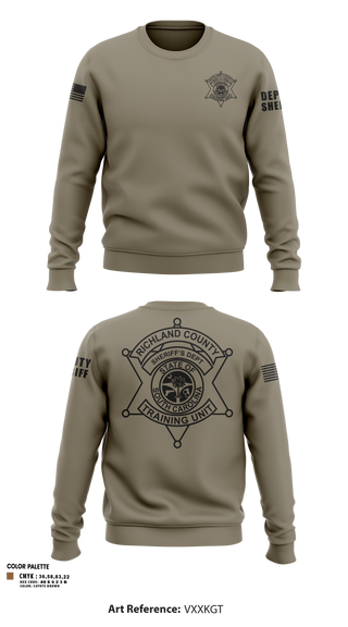 Crew Neck Sweatshirt, Richland County Sheriff's Department Training Unit, Police, Teamtime, Team time, sublimation, custom sports apparel, team uniforms, spirit wear, spiritwear, sports uniforms, custom shirts, team store, custom team store, fundraiser sports, apparel fundraiser