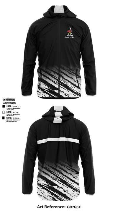 Fairbury Jeffs Track & Field 4428819 Windbreaker - 2