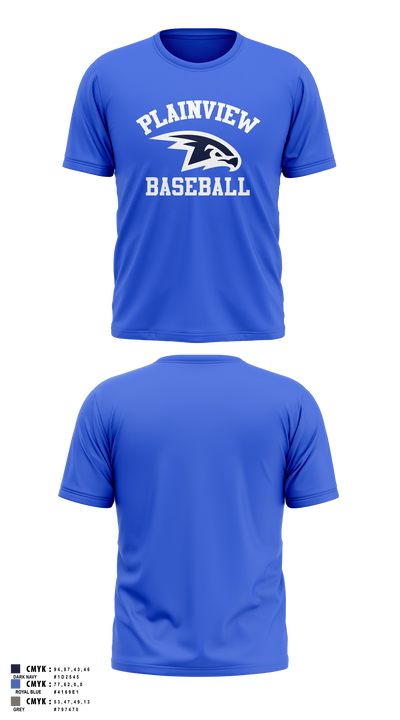 Plainview Hawks Short Sleeve Performance Shirt - 47