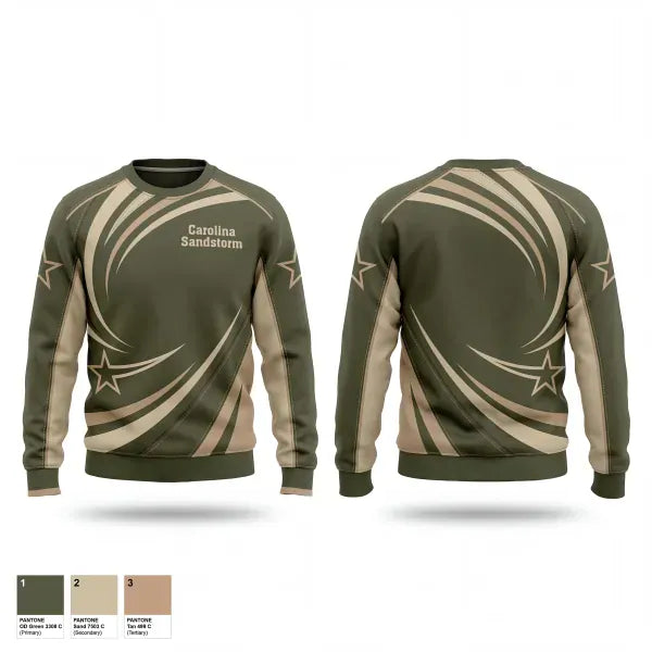 Crew Neck Sweatshirt, Carolina Sandstorm, Baseball, Teamtime, Team time, sublimation, custom sports apparel, team uniforms, spirit wear, spiritwear, sports uniforms, custom shirts, team store, custom team store, fundraiser sports, apparel fundraiser