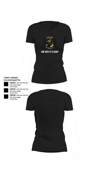 Womens Short Sleeve Vneck Shirt, 336 RCS D Flight, , Teamtime, Team time, sublimation, custom sports apparel, team uniforms, spirit wear, spiritwear, sports uniforms, custom shirts, team store, custom team store, fundraiser sports, apparel fundraiser