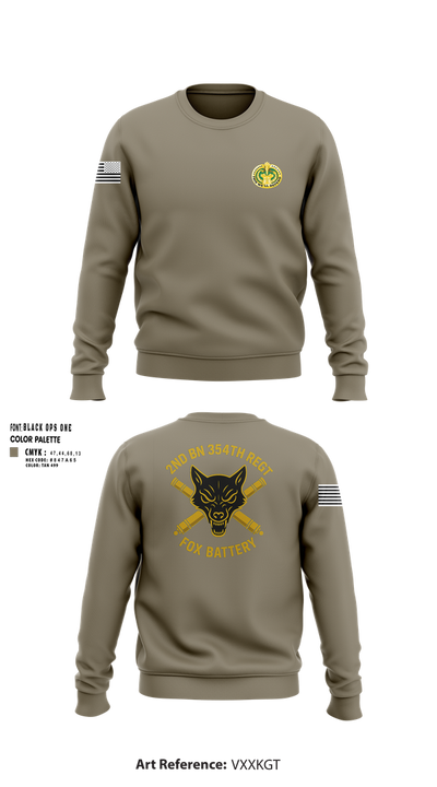 2ND BN 354 REGT 8230851 Crew Neck Sweatshirt - 100