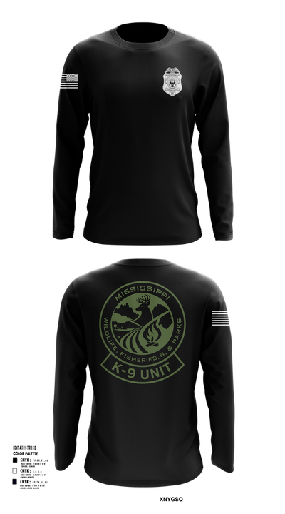 MDWFP K9 21939837 Long Sleeve Performance Shirt 105