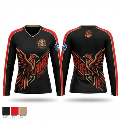 Plano United 31757778 Women's Long Sleeve V-neck Shirt - 1