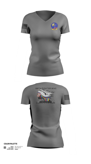 Womens Short Sleeve Vneck Shirt, 219th Engineering Installations Squdron219th Engineering Installations Squdron, National Guard, Teamtime, Team time, sublimation, custom sports apparel, team uniforms, spirit wear, spiritwear, sports uniforms, custom shirts, team store, custom team store, fundraiser sports, apparel fundraiser