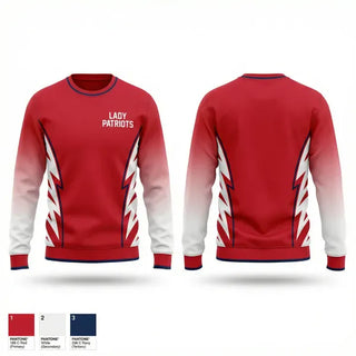 Crew Neck Sweatshirt, Lady Patriots, Softball, Teamtime, Team time, sublimation, custom sports apparel, team uniforms, spirit wear, spiritwear, sports uniforms, custom shirts, team store, custom team store, fundraiser sports, apparel fundraiser