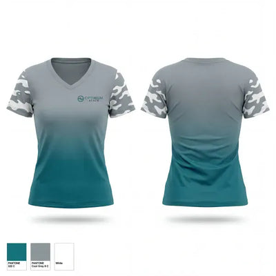Optimum Beach 56808456 Women's Short Sleeve V-neck Shirt - 1