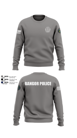 Crew Neck Sweatshirt, Bangor PD, Police, Teamtime, Team time, sublimation, custom sports apparel, team uniforms, spirit wear, spiritwear, sports uniforms, custom shirts, team store, custom team store, fundraiser sports, apparel fundraiser