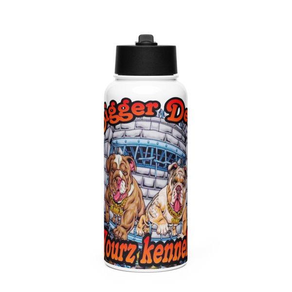Bigger den yourz kennelz 20152754 Stainless Steel Water Bottle with a Straw Lid