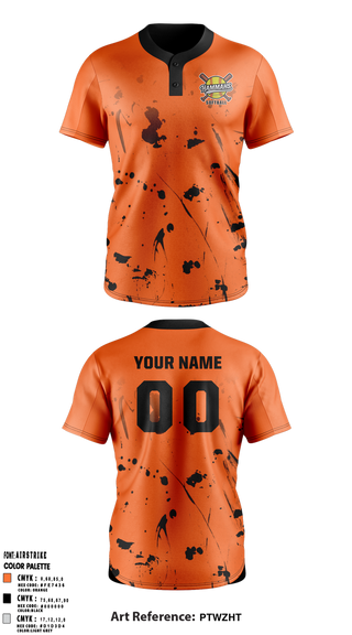 Two Button Baseball Jersey, Hammahs, Softball, Teamtime, Team time, sublimation, custom sports apparel, team uniforms, spirit wear, spiritwear, sports uniforms, custom shirts, team store, custom team store, fundraiser sports, apparel fundraiser