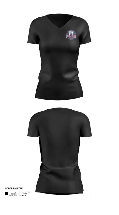 Polar Select 6620869 Women's Short Sleeve V-neck Shirt - 150