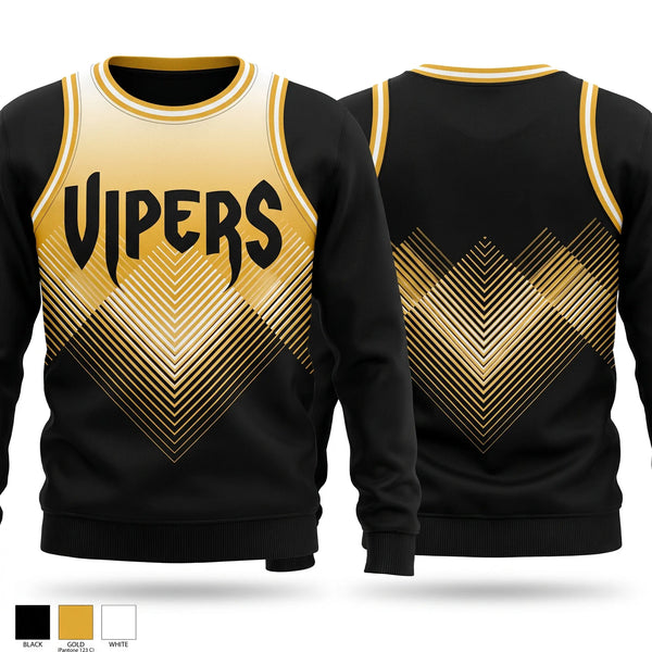 Crew Neck Sweatshirt, VIPERS, Men's Basketball, Teamtime, Team time, sublimation, custom sports apparel, team uniforms, spirit wear, spiritwear, sports uniforms, custom shirts, team store, custom team store, fundraiser sports, apparel fundraiser