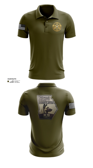 Short Sleeve Performance Polo, Thomas county sheriff's office, Police, Teamtime, Team time, sublimation, custom sports apparel, team uniforms, spirit wear, spiritwear, sports uniforms, custom shirts, team store, custom team store, fundraiser sports, apparel fundraiser