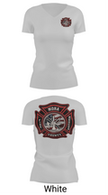 Mora county fire 35784959 Women's Short Sleeve V-neck Shirt - 12