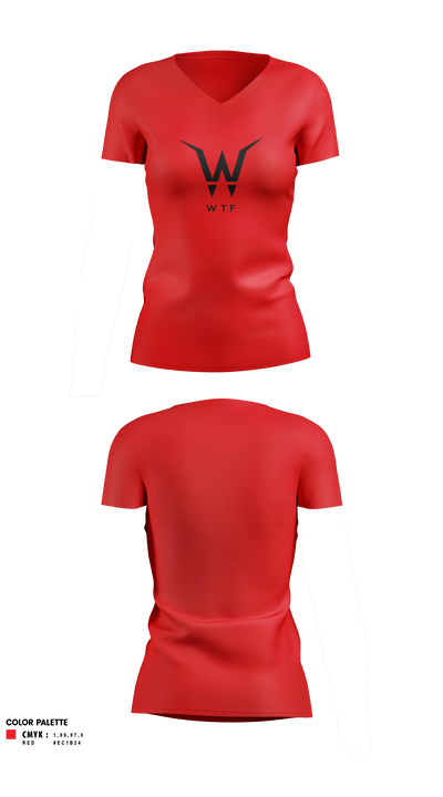 Women's Short Sleeve V-neck Shirt - 2